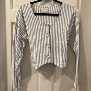 Vintage Victoria's Secret Black and White Striped Top
